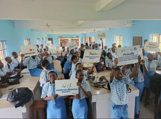 Students thanking ACS